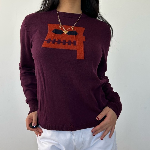 Paul Smith Purple Wool Knit Crewneck Jumper - Small - Picture 6 of 6